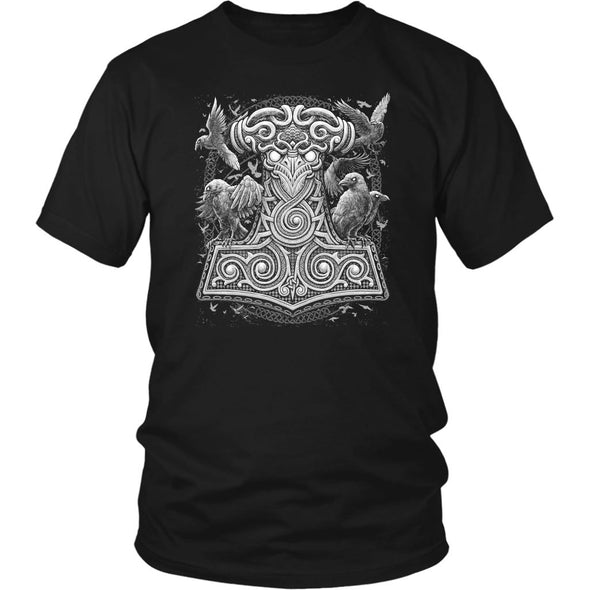 Thors Raven Hammer Mjölnir ShirtT-shirtDistrict Unisex ShirtBlackS