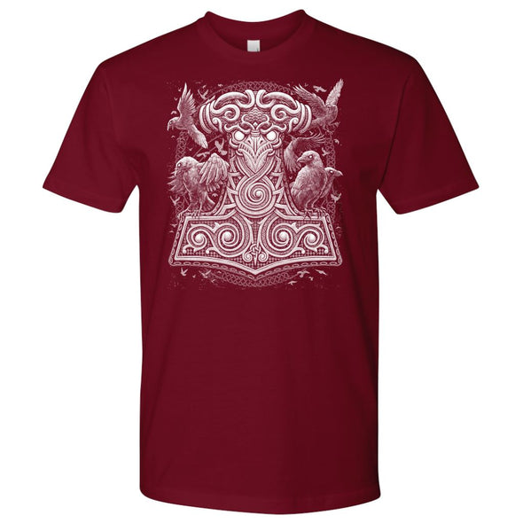 Thors Raven Hammer Mjölnir T-ShirtT-shirtNext Level Mens ShirtCardinalS