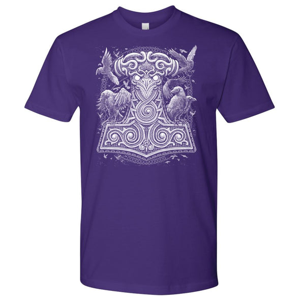 Thors Raven Hammer Mjölnir T-ShirtT-shirtNext Level Mens ShirtPurpleS