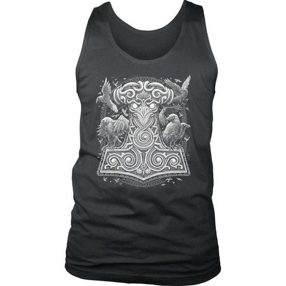 Thors Raven Hammer Mjölnir Tank TopT-shirtDistrict Mens TankCharcoalS