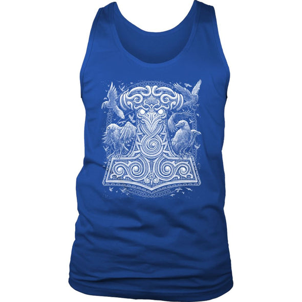 Thors Raven Hammer Mjölnir Tank TopT-shirtDistrict Mens TankRoyal BlueS