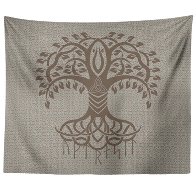 Tree of Life Norse Yggdrasil Runes Wall TapestryTapestries60" x 50"