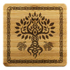 Tree of Life Raven Knotwork Wood Coasters x4CoastersBamboo Coaster - 4pc