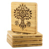 Tree of Life Raven Wood Coasters x4Coasters