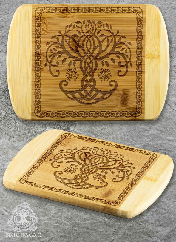 Tree of Life Ravens Knotwork Wood Cutting BoardWood Cutting Boards