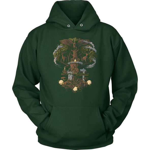 Tree of Life Yggdrasil HoodieT-shirtUnisex HoodieDark GreenS