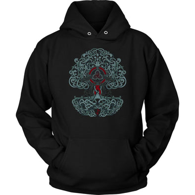 Tree of Life Yggdrasil Knotwork HoodieT-shirtUnisex HoodieBlackS