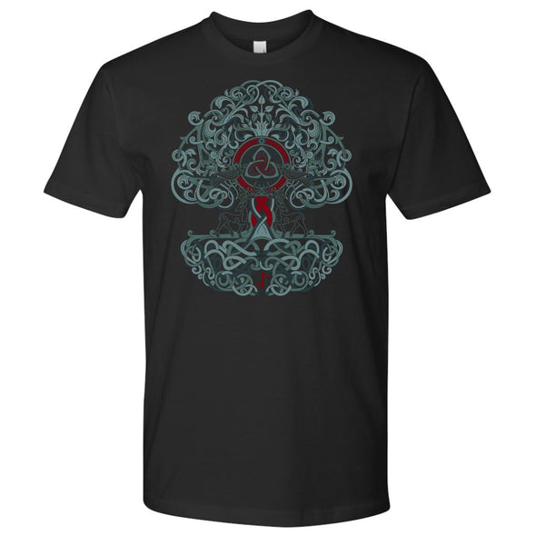 Tree of Life Yggdrasil Knotwork T-ShirtT-shirtNext Level Mens ShirtBlackS
