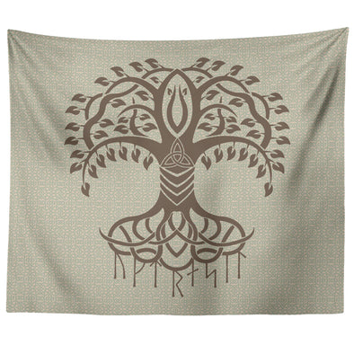 Tree of Life Yggdrasil Norse Runes TapestryTapestries60" x 50"