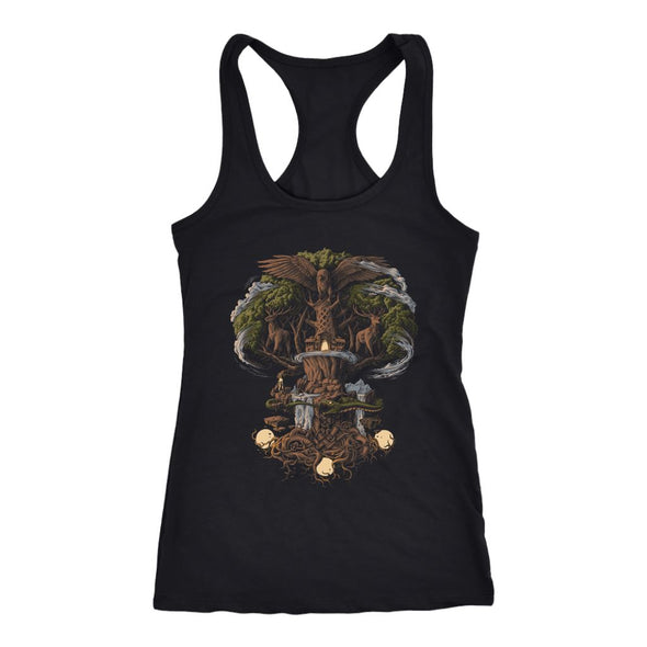 Tree of Life Yggdrasil Racerback Tank TopT-shirtNext Level Racerback TankBlackXS