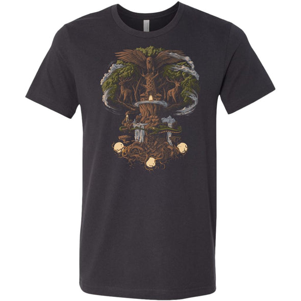 Tree of Life Yggdrasil T-ShirtT-shirtCanvas Mens ShirtDark Heather GreyS