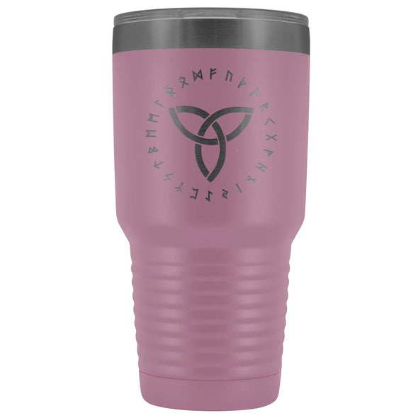 Triquetra Trinity Knot Runes 30oz Etched TumblerTumblersLight Purple