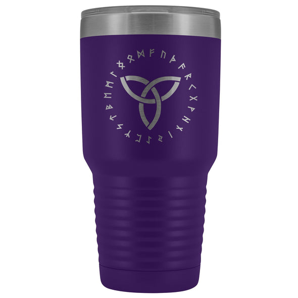 Triquetra Trinity Knot Runes 30oz Etched TumblerTumblersPurple