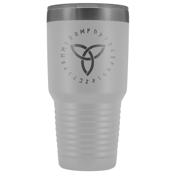 Triquetra Trinity Knot Runes 30oz Etched TumblerTumblersWhite