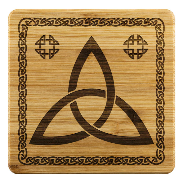 Triquetra Trinity Knot Wood Coasters x4CoastersBamboo Coaster - 4pc