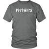 Valhalla Norse Elder Futhark Runes Cotton Viking T-ShirtT-shirtDistrict Unisex ShirtGreyS