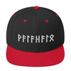 Valhalla Norse Elder Futhark Runes Viking Style Snapback CapBlack/ Red