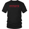 Valhalla Norse Red Elder Futhark Runes Cotton Viking T-ShirtT-shirtDistrict Unisex ShirtBlackS