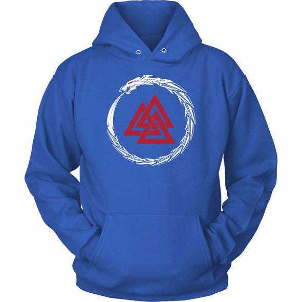 Valknut Norse Dragon HoodieT-shirtUnisex HoodieRoyal BlueS