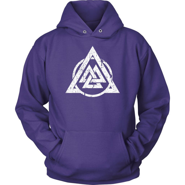 Valknut Norse Viking HoodieT-shirtUnisex HoodiePurpleS