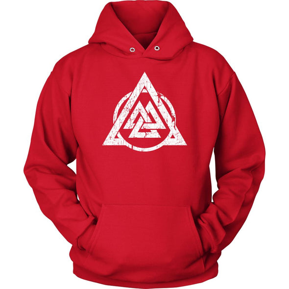 Valknut Norse Viking HoodieT-shirtUnisex HoodieRedS