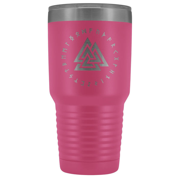 Valknut Norse Viking Runes Etched Tumbler 30ozTumblersPink