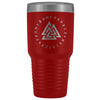 Valknut Norse Viking Runes Etched Tumbler 30ozTumblersRed