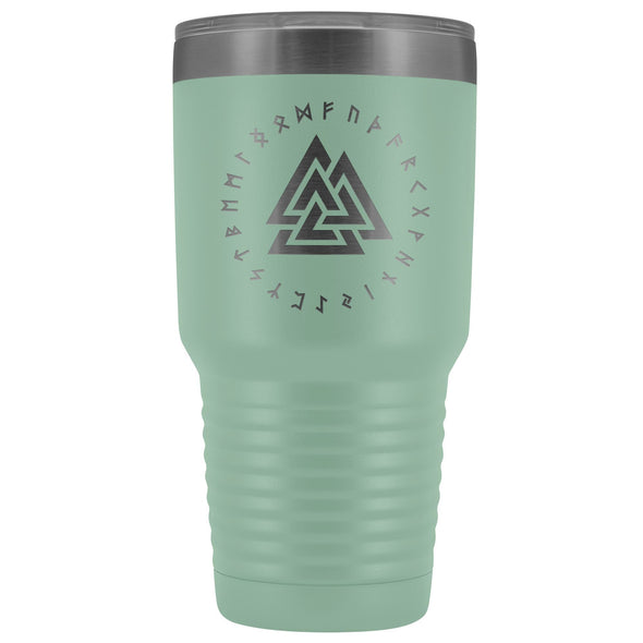 Valknut Norse Viking Runes Etched Tumbler 30ozTumblersTeal