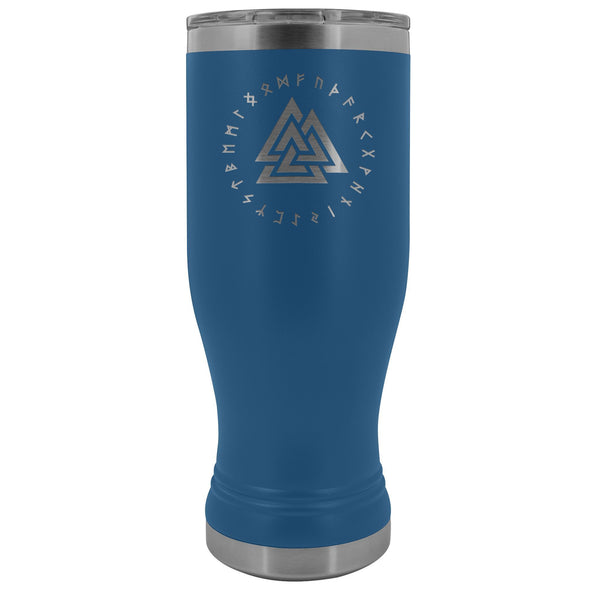 Valknut Runes Etched Tumbler 20ozTumblersBlue