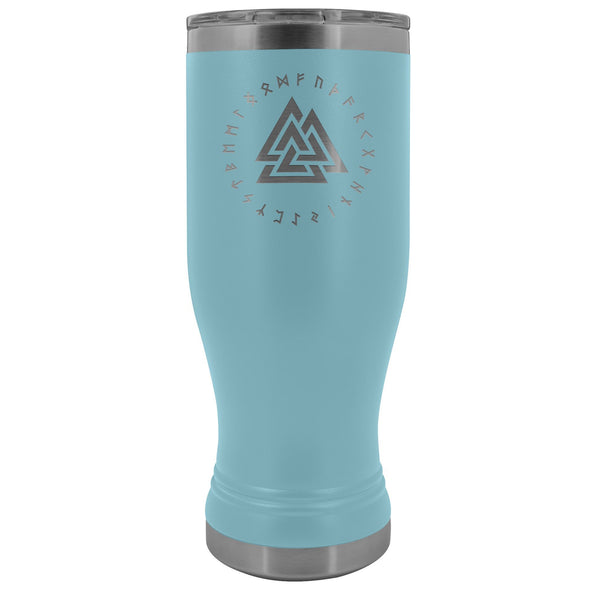 Valknut Runes Etched Tumbler 20ozTumblersLight Blue