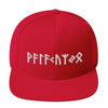 Valkyrie Elder Futhark Runes Snapback HatRed