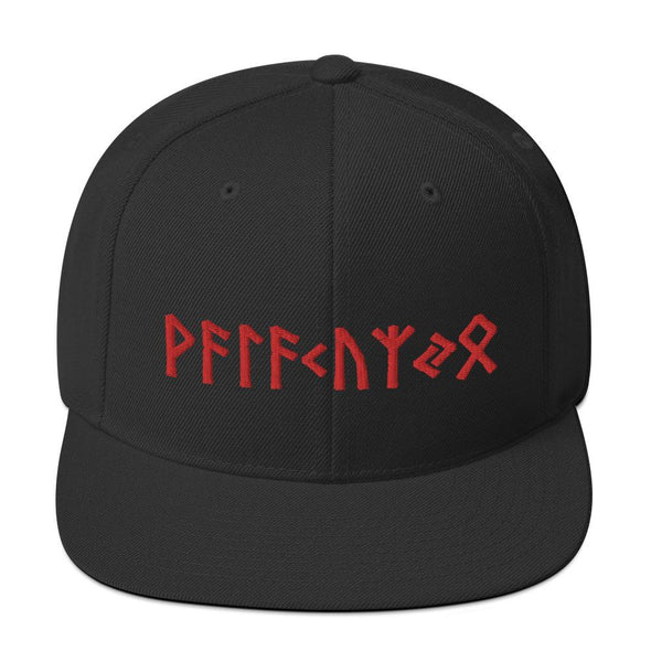 Valkyrie Norse Elder Futhark RUnes Snapback HatBlack