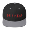 Valkyrie Norse Elder Futhark RUnes Snapback HatBlack/ Silver