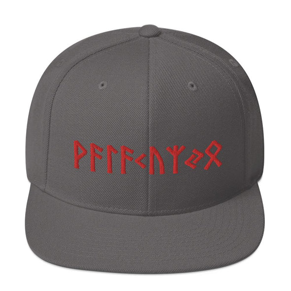 Valkyrie Norse Elder Futhark RUnes Snapback HatDark Grey