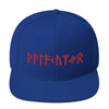 Valkyrie Norse Elder Futhark RUnes Snapback HatRoyal Blue