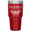 Valkyrja Old Norse Valkyrie Valknut Etched Tumbler 30ozTumblersRed