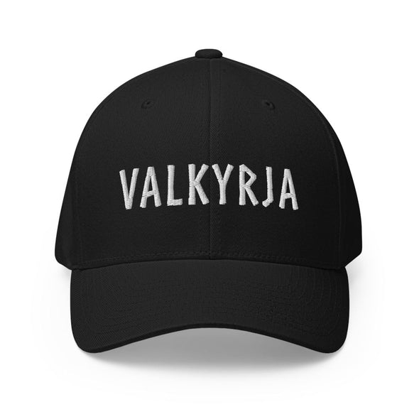 Valkyrja Valkyrie Old Norse Flexfit HatBlackS/M