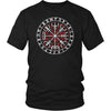 Vegvisir Compass Norse Futhark Runes Cotton T-ShirtT-shirtDistrict Unisex ShirtBlackS