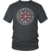 Vegvisir Compass Norse Futhark Runes Cotton T-ShirtT-shirtDistrict Unisex ShirtCharcoalS