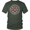 Vegvisir Compass Norse Futhark Runes Cotton T-ShirtT-shirtDistrict Unisex ShirtOliveS