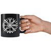 Vegvisir Norse Compass Symbol Black Ceramic Coffee Mug 11ozDrinkware