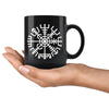 Vegvisir Norse Compass Symbol Black Ceramic Coffee Mug 11ozDrinkware