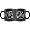 Vegvisir Norse Compass Symbol Black Ceramic Coffee Mug 11ozDrinkware