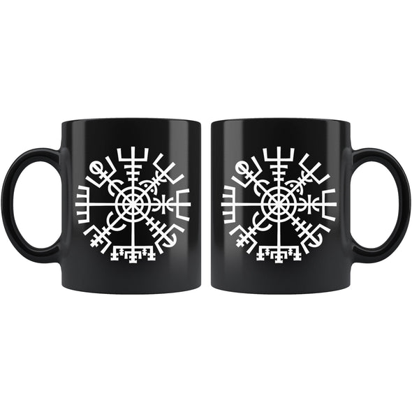 Vegvisir Norse Compass Symbol Black Ceramic Coffee Mug 11ozDrinkware