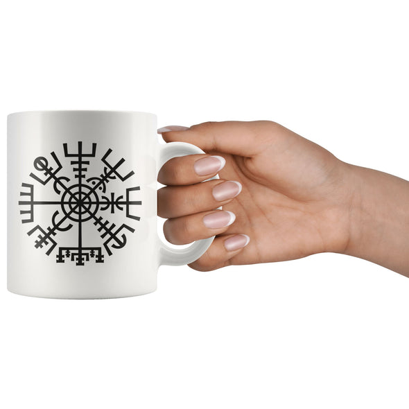 Vegvisir Norse Compass Symbol White Ceramic Coffee Mug 11ozDrinkware