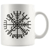 Vegvisir Norse Compass Symbol White Ceramic Coffee Mug 11ozDrinkwareBlack Design