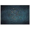 Vegvisir Norse Futhark Runes Canvas Wall ArtCanvas Wall Art 38 x 12