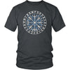Vegvisir Norse Futhark Runes Cotton T-ShirtT-shirtDistrict Unisex ShirtCharcoalS