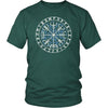 Vegvisir Norse Futhark Runes Cotton T-ShirtT-shirtDistrict Unisex ShirtDark GreenS