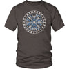 Vegvisir Norse Futhark Runes Cotton T-ShirtT-shirtDistrict Unisex ShirtHeather BrownS